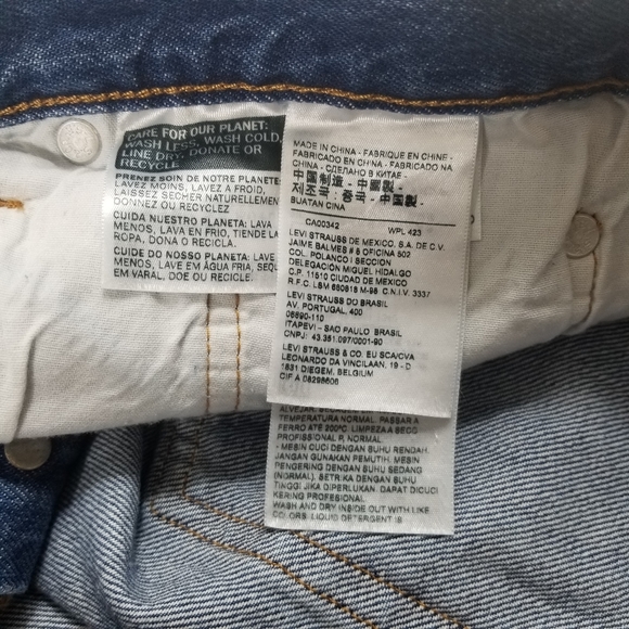 Levi's 501 High Rise Logo Drawstring Button Fly D4 - Picture 7 of 7